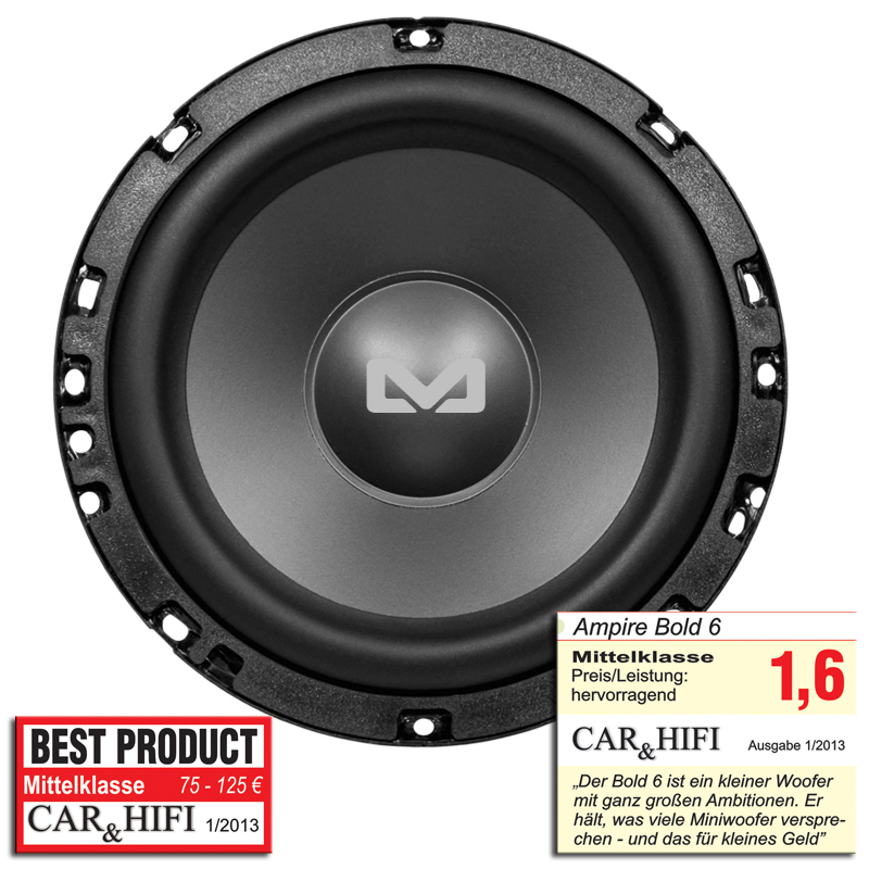 AMPIRE DVC-Subwoofer, 16,5cm/6,5'', 4+4 Ohm – Bild 3