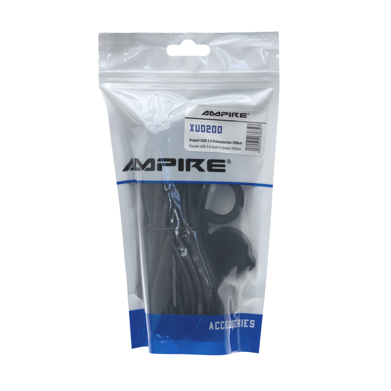 AMPIRE Doppel-USB-A Einbaubuchse mit 200cm Kabel – Bild 10