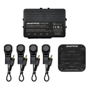 AMPIRE Einparkhilfe für Front-Stossfänger, GPS gesteuert, Schwarz matt, Hinterbau-Montage