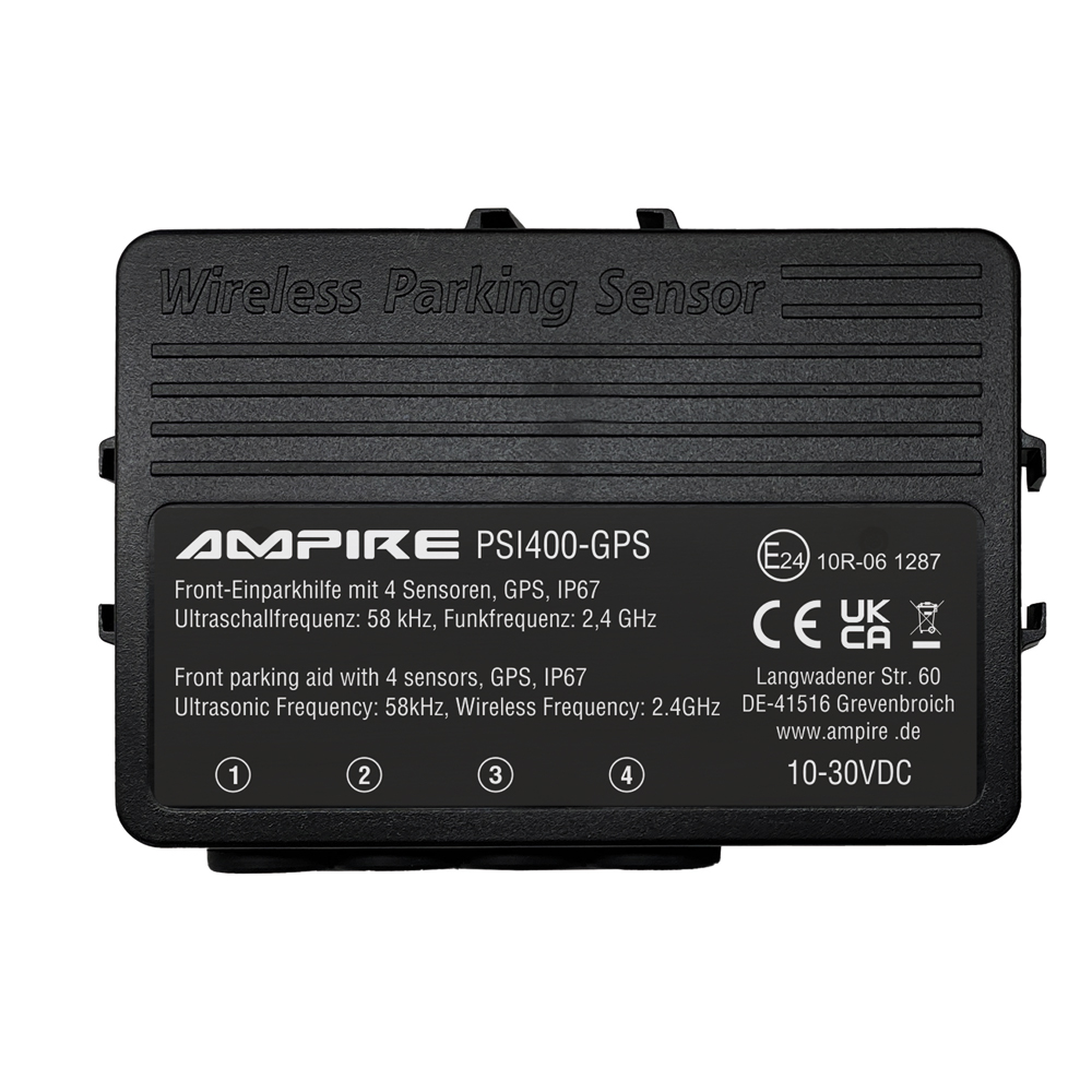 AMPIRE Einparkhilfe für Front-Stossfänger, GPS gesteuert, Schwarz matt, Hinterbau-Montage – Bild 2