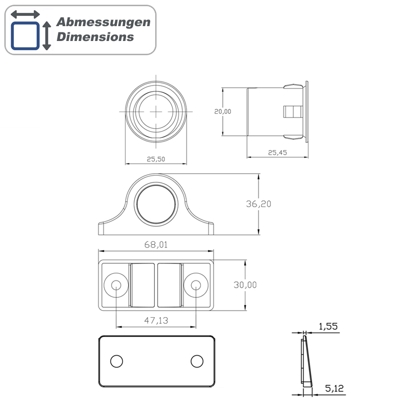 AMPIRE Einparkhilfe für Heck-Stossfänger, Schwarz matt, Einbau-Montage – Bild 8