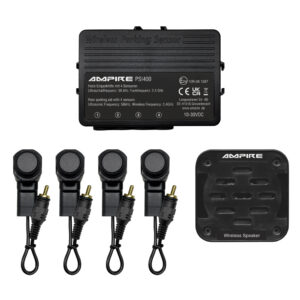 AMPIRE Einparkhilfe für Heck-Stossfänger, Schwarz matt, Hinterbau-Montage