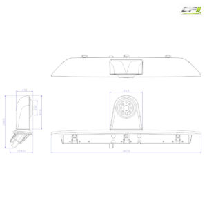 _AMPIRE Kamera (AHD) FORD Transit 7. Gen. mit Dach H2 (Bj. 2014-2019)