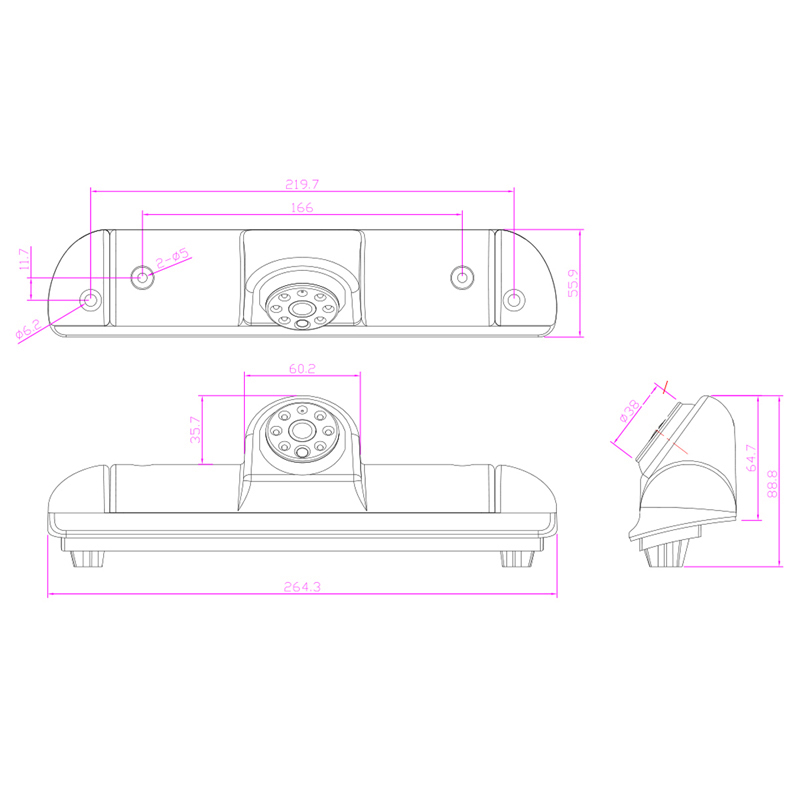 _AMPIRE Kamera (AHD), Fiat Ducato, Citroen Jumper, Opel Movano C, Peugeot Boxer – Bild 3