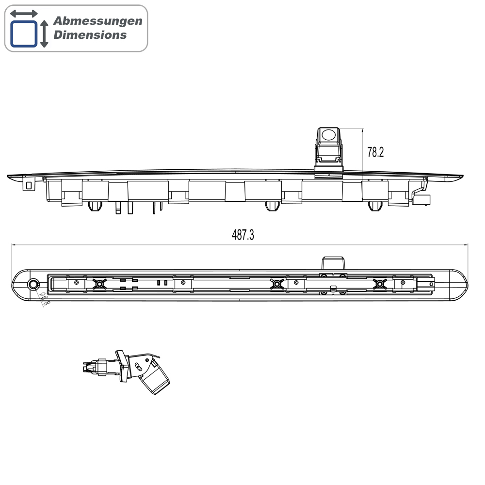 AMPIRE Kamera (AHD), Mercedes Vito (W447) mit Heckklappe – Bild 3