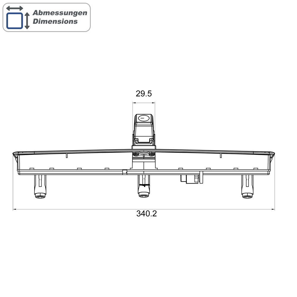 _AMPIRE Kamera (AHD), für Volkswagen T5 mit Heckklappe (kein Hochdach) – Bild 3