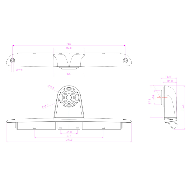 AMPIRE Kamera (CVBS), Mercedes Sprinter, VW Crafter 1 – Bild 3