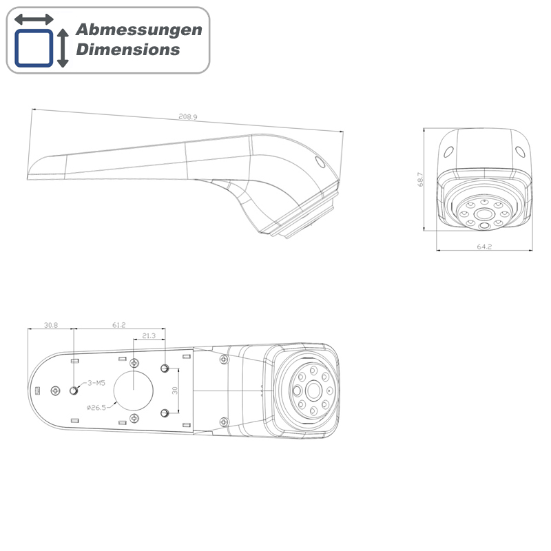 AMPIRE Kamera (CVBS), VW Crafter 2 bzw. MAN TGE (ab Bj. 2017) – Bild 3