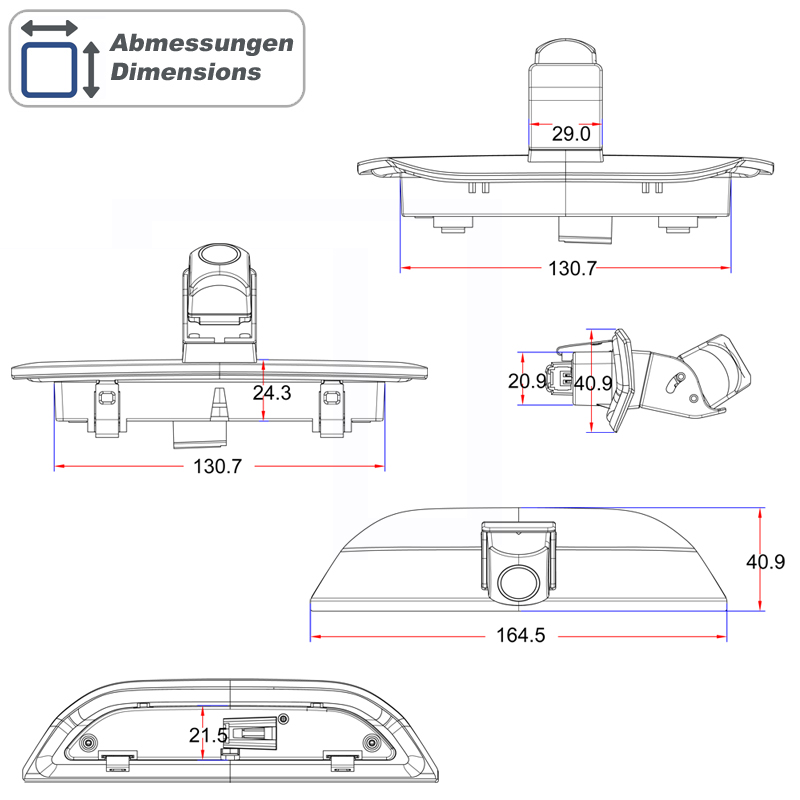 AMPIRE Kamera (CVBS), für Ford Courier (2.Gen) ab 2023 – Bild 10