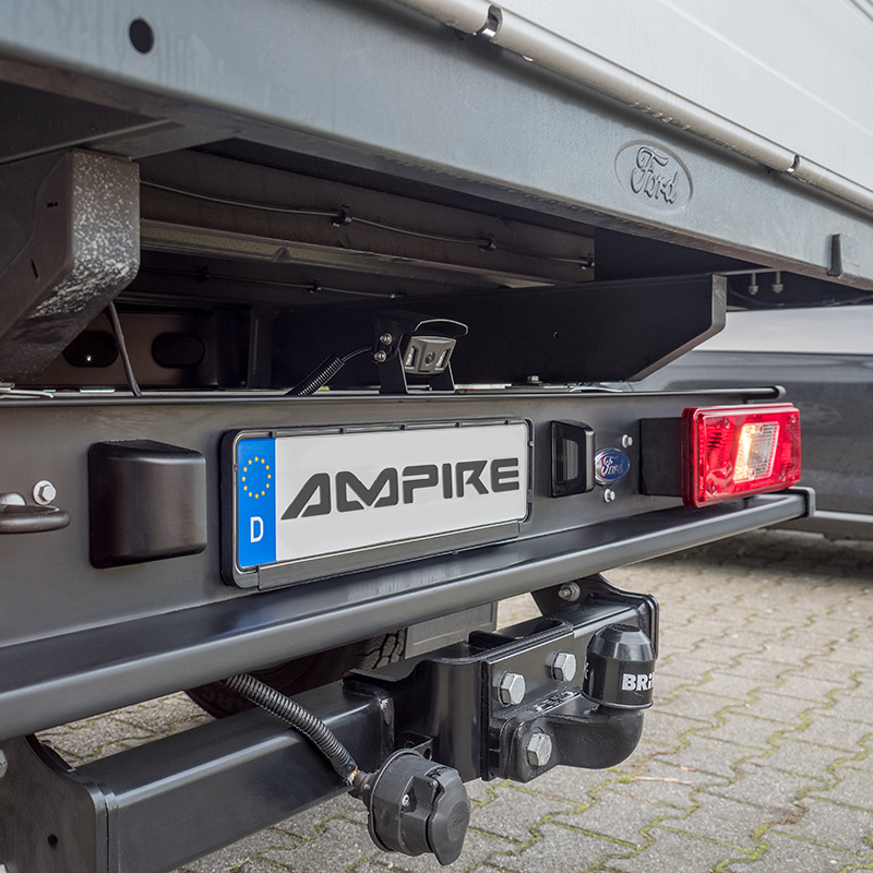 AMPIRE Kamera (CVBS), schwarz, 125°, IP69K, Heckeinbau, 10m Kabel – Bild 7