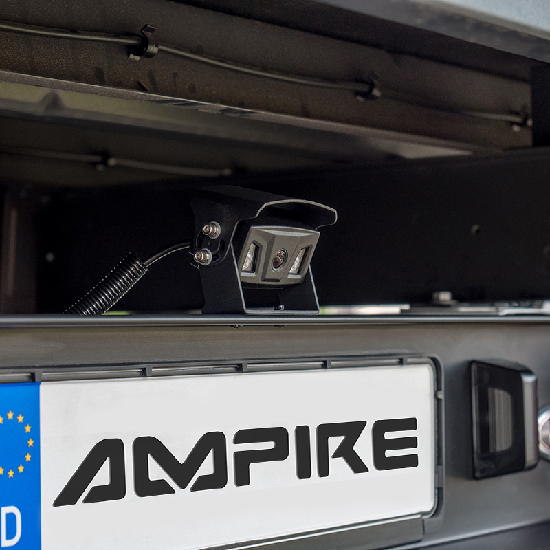 AMPIRE Kamera (CVBS), schwarz, 125°, IP69K, Heckeinbau, 10m Kabel – Bild 8