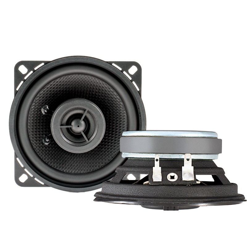 AMPIRE Koaxial-Lautsprecher 10cm mit 16mm Seidenkalotte, ohne Gitter (Paar)