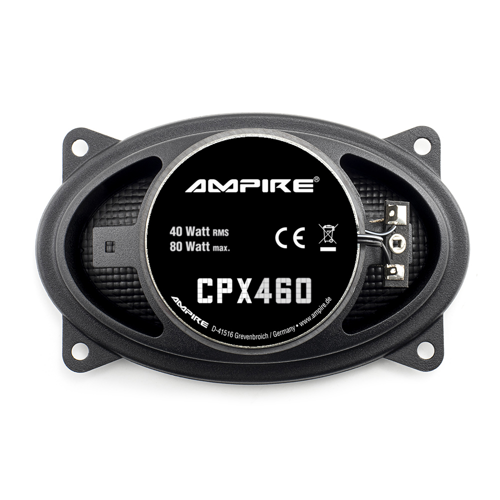 AMPIRE Koaxial-Lautsprecher 4''x 6'' mit 16mm Seidenkalotte, ohne Gitter (Paar) – Bild 3