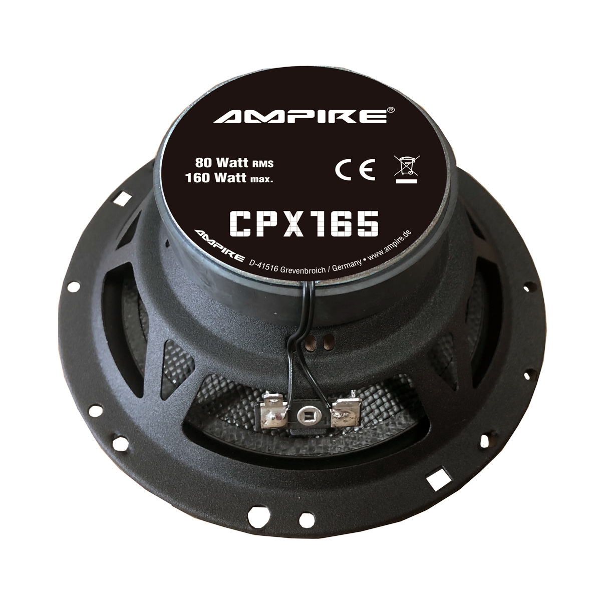 AMPIRE Koaxial-Lautsprecher mit 16mm Seidenkalotte, ohne Gitter, 16.5cm (Paar) – Bild 4