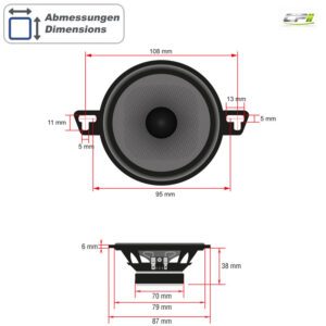 AMPIRE Koaxial-Lautsprecher ohne Gitter, 87mm (Paar) – AMPIRE-Koaxial-Lautsprecher-ohne-Gitter-87mm-Paar-CPX87_b_1 CPII