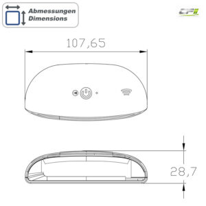 AMPIRE LED-Display mit Funklautsprecher für Heck-Einparkhilfen (ohne GPS)