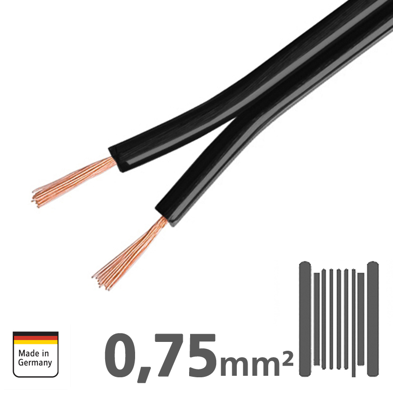 AMPIRE Lautsprecherkabel 0,75mm², 140m Rolle, Kupfer – Bild 2