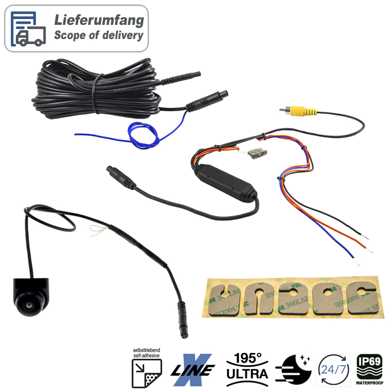 _AMPIRE Mini Rückfahrkamera (CVBS), 195° – Bild 2