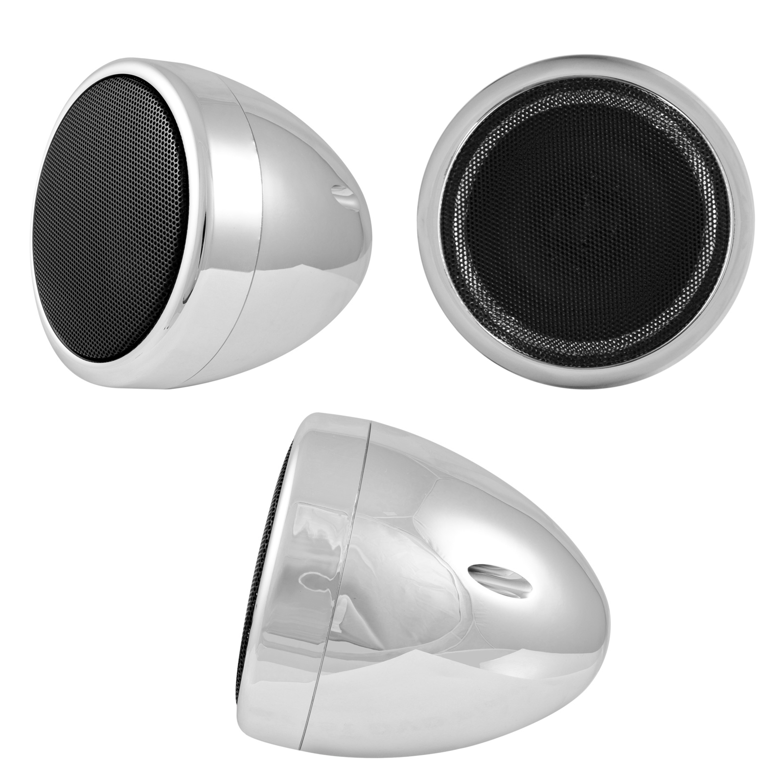 AMPIRE Premium Aufbaulautsprecher, 7cm, verchromt – Bild 3