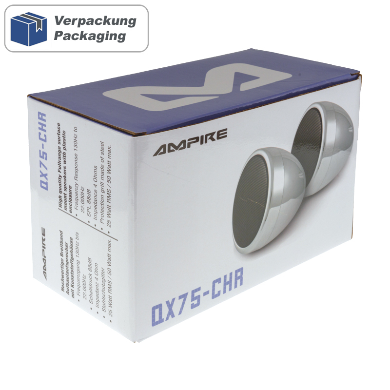 AMPIRE Premium Aufbaulautsprecher, 7cm, verchromt – Bild 10