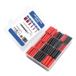 AMPIRE Schrumpfschlauch Sortiment, 3:1, 1,5mm² bis 50mm², rot/schwarz, 200 Stück
