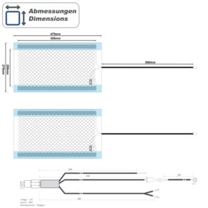 Alternative view of AMPIRE Sitzheizung, 2x 480x280mm, Schalter 2-stufig, 12 Volt