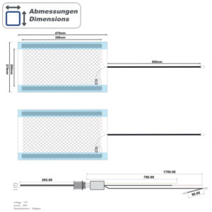 Alternative view of AMPIRE Sitzheizung, 2x 480x280mm, Taster 3-stufig, 12 Volt