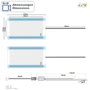 Alternative view of AMPIRE Sitzheizung, 2x 480x280mm, Taster 3-stufig, 12 Volt