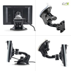AMPIRE TFT-Monitor 12.7cm (5''), 2 Videoeingänge (AHD/CVBS) Klebe/Saugnapfhalter