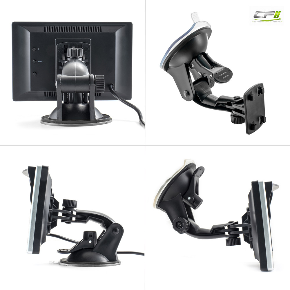 AMPIRE TFT-Monitor 12.7cm (5''), 2 Videoeingänge (AHD/CVBS) Klebe/Saugnapfhalter