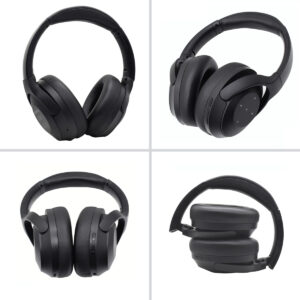 Alternative view of AMPIRE kabelloser BT-Kopfhörer, faltbar, schwarz, Noise Cancellation