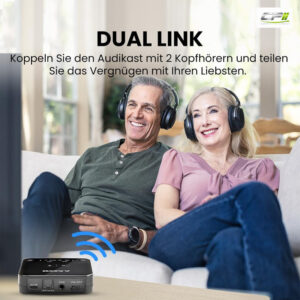 AMPIRE AVANTREE Bluetooth 5.3 Sender für zwei Kopfhörer – Audikast3-04 CPII