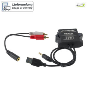 AMPIRE Bluetooth® Audio Empfänger mit 3.5mm Klinkenstecker, USB-A – BTR301-HD-01 CPII