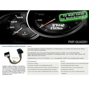 Alternative view of CAS Universeller Plug&Play Quadlock Kabelsatz, K30, Masse, CAN High & CAN