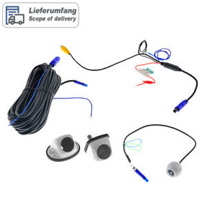 Alternative view of AMPIRE Multimount-Rückfahrkamera (AHD 1080P 25F/CVBS NTSC) 150°, 8m Kabel, weiß