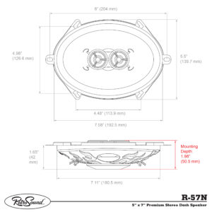 Alternative view of RETROSOUND DVC-Koaxlautsprecher 5''x7'', 127x178mm (Stück), Neodym