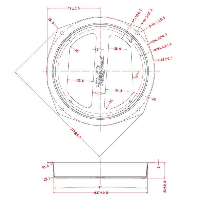 RETROSOUND DVC-Lautsprecher (R-65N) für VW Käfer (1958-77) Armaturenbrett – Bild 8