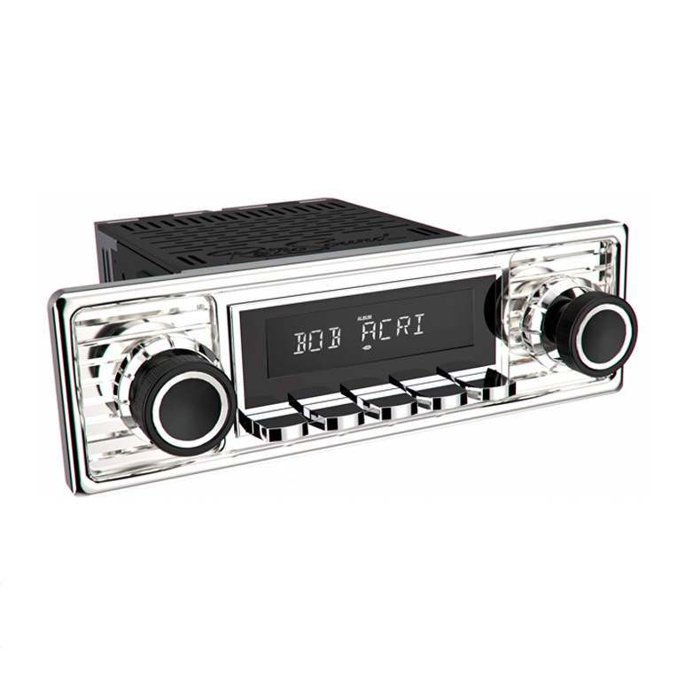 RETROSOUND Design "Chrome" DAB+ Komplett-Set mit Zubehör (ohne Radiomodul)
