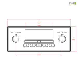 RETROSOUND Displayeinheit "Dallas" – Dallas-Faceplate CPII