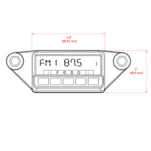 Alternative view of RETROSOUND Displayeinheit "Detroit" verchromt für 1964-66 Ford Mustang