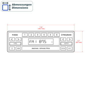Alternative view of RETROSOUND Displayeinheit "Grand Prix"