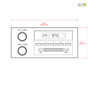 RETROSOUND Displayeinheit "New York" für 1970-2000 GM/Ford und Mopar – NewYork CPII