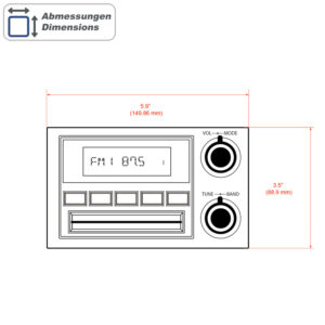 Alternative view of RETROSOUND Displayeinheit "Santa Cruz" für 1988-94 GM/Chevrolet Trucks