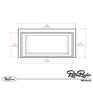 Alternative view of RETROSOUND Einbaurahmen, schwarz