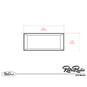 Alternative view of RETROSOUND Einbaurahmen, schwarz