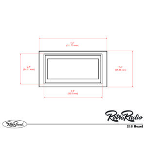 Alternative view of RETROSOUND Einbaurahmen, schwarz