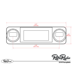 Alternative view of RETROSOUND Einbaurahmen, schwarz