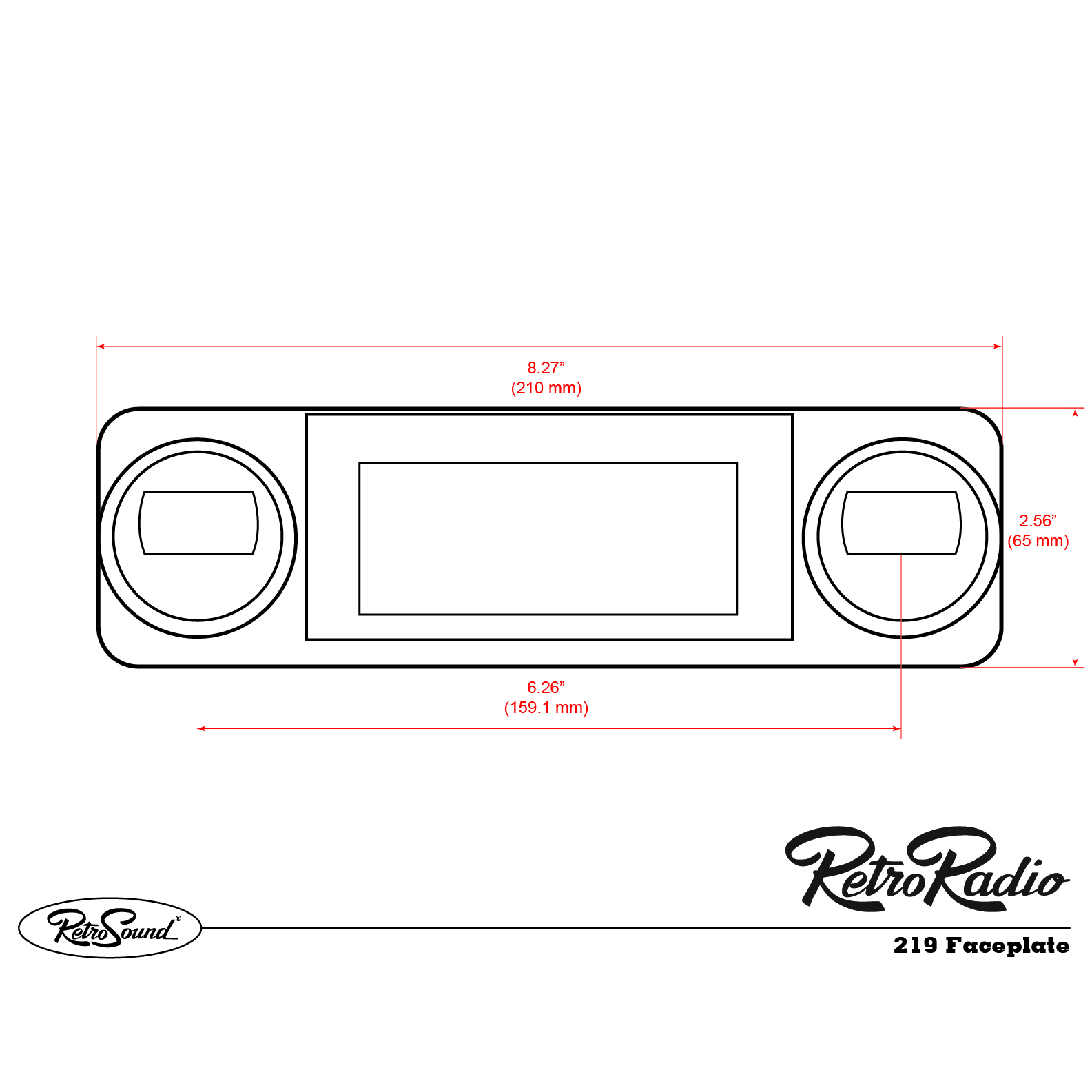 RETROSOUND Einbaurahmen, schwarz – Bild 2