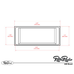 Alternative view of RETROSOUND Einbaurahmen, schwarz