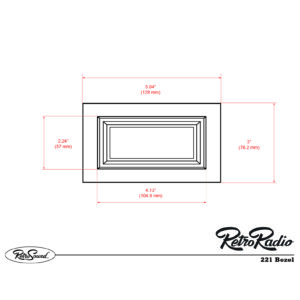 Alternative view of RETROSOUND Einbaurahmen, schwarz